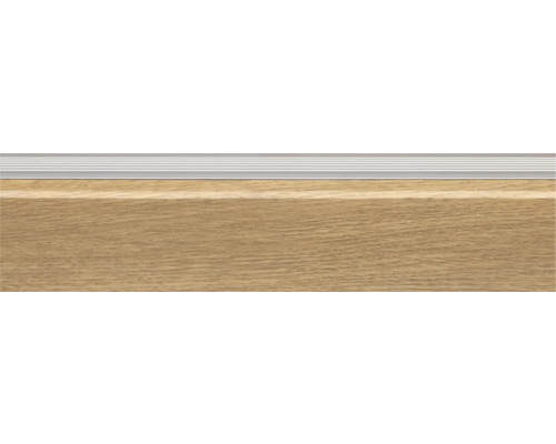 Plint met houten decor en clipbevestiging
